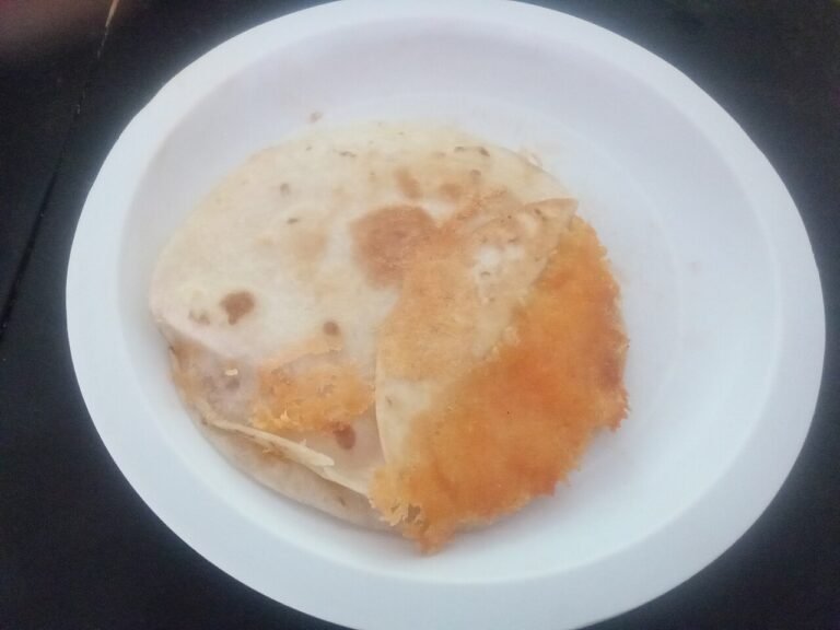 Golden folded cheese quesadilla ready to serve